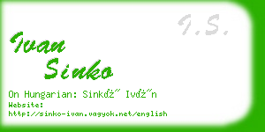 ivan sinko business card